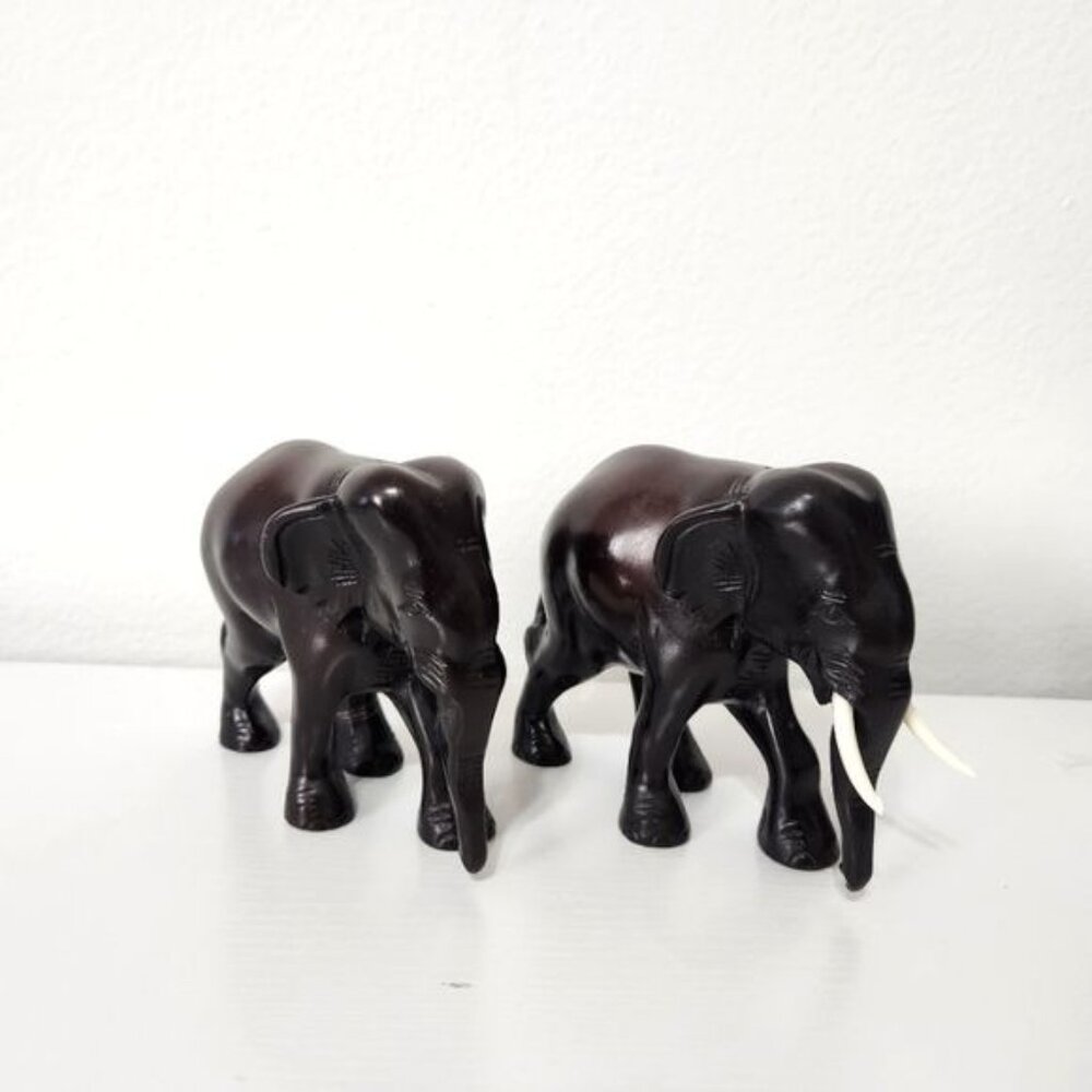 Elephant Resin Cute Lucky Figurines Statue Sculpture Art Home Decor